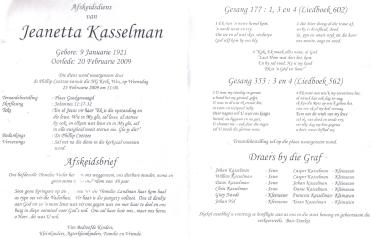 KASSELMAN-Jeanetta-Nn-Nettie-1921-2009-F_1