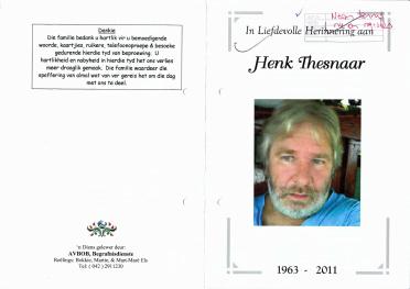 THESNAAR-Hendrik-Rudolph-Nn-Henk-1963-2011-M